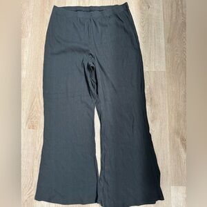 Aerie Black Ribbed 3/4 Lounge Knit Pants size XXL